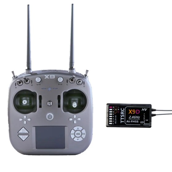 TTSRC X9 2.4GHz 9CH One-touch Switching Mode1/Mode2 Radio Transmitter & X9D Receiver for RC Drone